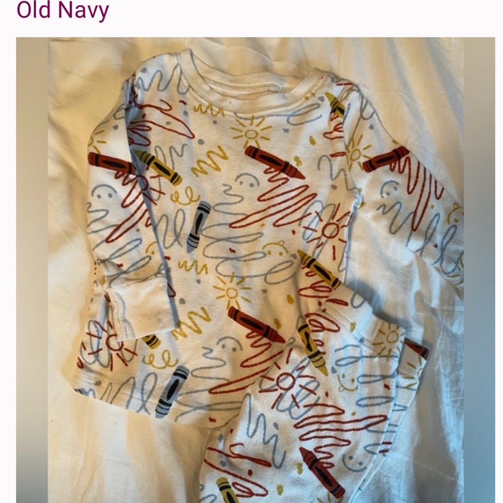 Old Navy Kids Scribble Print Long Sleeve Tee